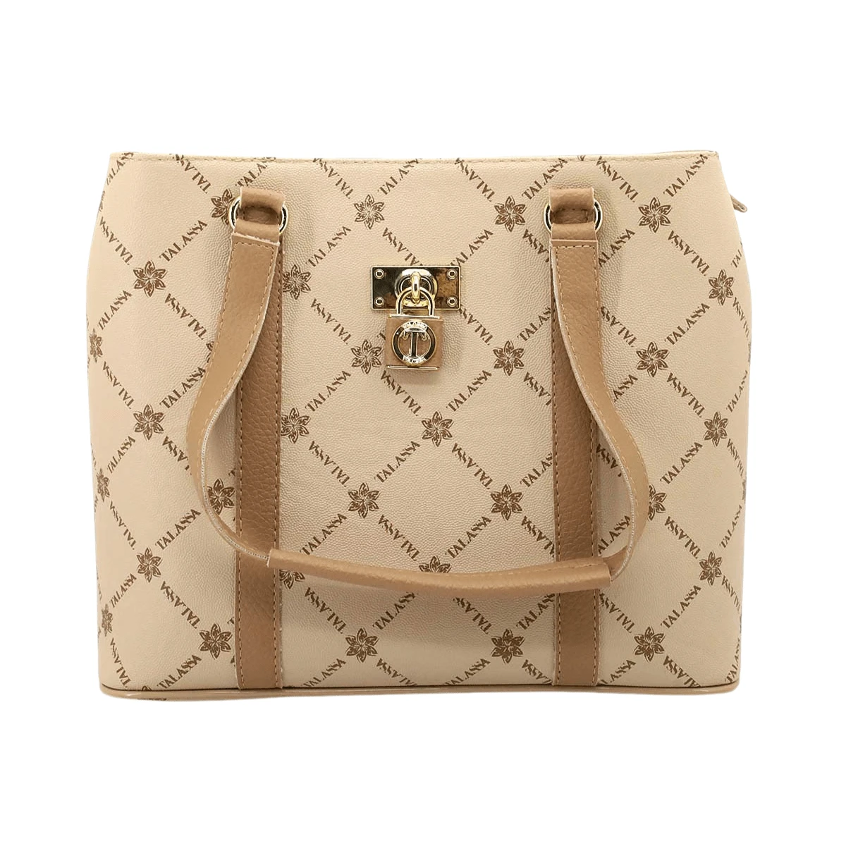 Large Women's Stylish Handbag With Side And Hand Straps Casual Modern - 棕色 - 查看 1