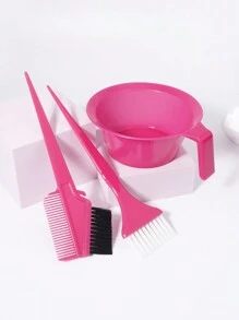 3pcs Hair Coloring Set, Includes Dye Brush, Tinting Bowl And Applicator Bottle, Suitable For Salon Use, Hair Tools, Hair Products And Accessories For Barber Salon Beauty Travel Essentials