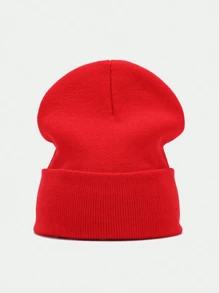 [Customized]1pc Unisex Personalized Cap With Text, Name Or Logo, Knitted Beanie With Rolled Edge, Suitable For Daily Wear, Father's Day And Mother's Day Gift,Forest Tones - Puff Print - View 9