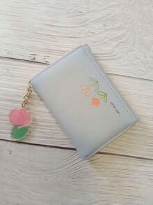 花卉印花三折短钱包 多卡槽 女士零钱包 女士礼物 情人节 - 彩色 - 查看 8