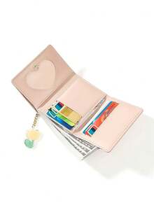 花卉印花三折短钱包 多卡槽 女士零钱包 女士礼物 情人节 - 彩色 - 查看 10