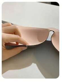 2 piezas Sujetadores lisos de color minimalista, sujetadores acolchados sin aros, sin costuras con aros push-up, copa completa - Multicolor - Ver 8