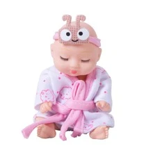 4英寸（约10.2厘米）迷你娃娃，逼真婴儿娃娃，动物服装，可爱婴儿礼物，儿童生日派对（家居风格），草莓生日帽，20厘米娃娃，新生婴儿娃娃 - 多色 - 查看 12