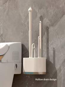 Bộ 4 chổi vệ sinh bồn cầu, chổi vệ sinh bồn cầu gắn tường có giá đỡ lưu trữ - nhiều màu - Xem 8