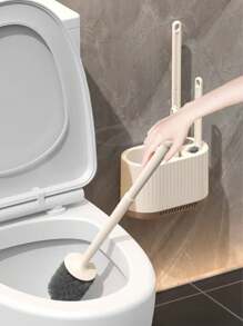 Bộ 4 chổi vệ sinh bồn cầu, chổi vệ sinh bồn cầu gắn tường có giá đỡ lưu trữ - nhiều màu - Xem 5