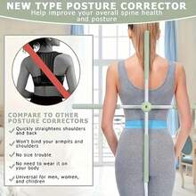 3 piezas Bastones de yoga cruzados: enderezadores de espalda superior e inferior, abrazaderas para la espalda, el cuello y los hombros para giba, escoliosis y descompresión espinal - Enderezadores de espalda para mujeres y hombres - Rosa - Ver 1