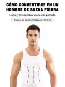 Pack 2 Chalecos Deportivos Hombre 2025 - Compresión Térmica Quema Grasa + Poliéster Elástico Ultraligero (Negro Carbón/blanco) - Chaleco Moldeador Abdomen para Gym/Running/Calle - Tecnología Dry-Fit con Pruebas en Clima Tropical - Negro - Ver 6