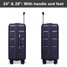 Large Capacity Hard Suitcase Lightweight ABS Spinner Wheel Trolley Case With TSA Password Lock Available In 20" 24" And 28" Sizes Ideal For Business Travel Carry-On And Check-In Luggage For Men And Women Holiday Travel Suitcase Suitcases Suit Case Durable Travel Luggage Carry On - Navy Blue - View 5