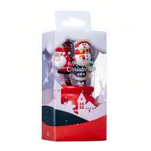 5PCS/SET Cartoon Cute Fruit Forks Christmas Silicone Salad Fork Reusable Fruit Fork Suitable For Bread Sticks, Merry Christmas