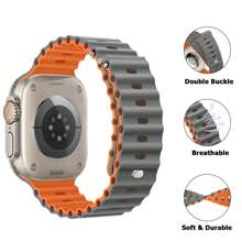 1pc Ocean Themed Sports Watch Band Compatible With 49mm 46mm 45mm 44mm 42mm 41mm 40mm 38mm Apple Watch Series 10/9/8/7/6/5/4/3/2/1 & SE