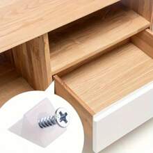 50pcs Drawer Support Wedges With Screws - Durable Plastic & Metal Brackets For Cabinets, Bookshelves & Drawers - 90 Degree Angle Fasteners For Home Repair