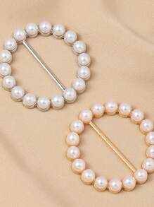 3 件装衣服角结扣、T 恤腰装饰环和创意围巾扣，适用于衣服、皮带和围巾 - 彩色 - 查看 3