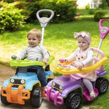 Children's Stroller Quadricycle   Marasl Sound Pusher Walker Interactive Toy Babies Children Girls Boys - 紫色 - 查看 1