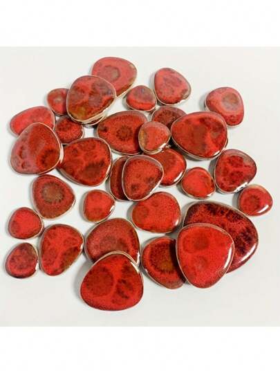 100g/3.52 盎司 DIY 陶瓷马赛克瓷砖，不对称形状优质混合物，适用于家庭和花园装饰、墙壁背景、楼梯、拼贴画、门框、珠宝制作和艺术项目的创意工艺材料