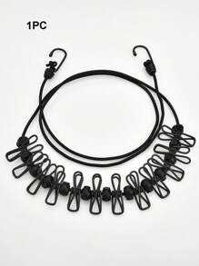 1 pièce Corde à linge de voyage portable avec 12 pinces. Corde à linge rétractable pratique, antidérapante et réglable pour le séchage intérieur, dans la cour, le balcon, le camping, l'hôtel, les vacances à la plage, le retour à l'école. Accessoires de voyage essentiels