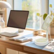 1pc Retractable Foldable Desktop Fan, USB Powered, 6 Inches, Quiet, For Office Desk