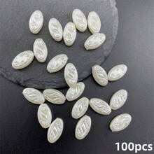 100pcs Shimmering Love Pearl Confetti , Faux Pearl Design Romantic Sprinkling Decor For Weddings Parties Holidays Favor Props,DIY Crafting Bracelets, Earrings, Pendants, Accessories(Heart,Star,Bow,Sakura,Beads),Christmas