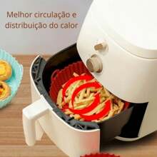 Kit 2 Silicone Mold For Air Fryer Microwave Oven Fryer Baking Tray Reusable Non-Stick Flexible - 套裝2 圓形20cm - 查看 6