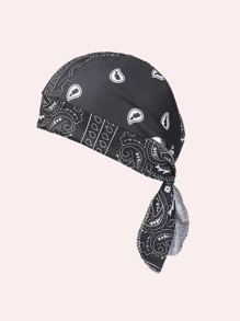 1 pieza Sombrero de pirata de patrón de paisley ajustable para niños mayores, apto para uso diario - sombrero pirata elástico - Ver 5