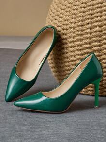 MonaNise 女士时尚尖头低跟优雅紫色、金色、银色 9 厘米细跟高跟鞋，适合购物、旅行、户外 - 粉色、卡其色、棕色、海军蓝、黑色