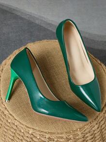 MonaNise 女士时尚尖头低跟优雅紫色、金色、银色 9 厘米细跟高跟鞋，适合购物、旅行、户外 - 粉色、卡其色、棕色、海军蓝、黑色