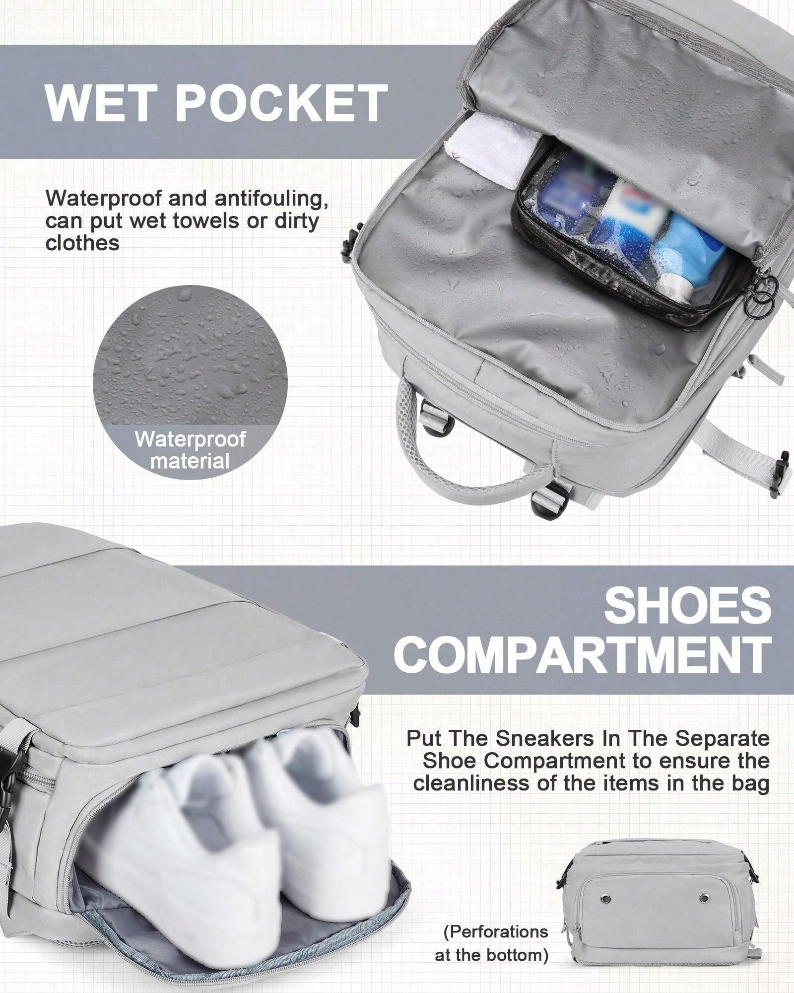 Zaino Pc 17 Pollici NUBILY Zaino Da Viaggio 40L Zaino Uomo Zaino