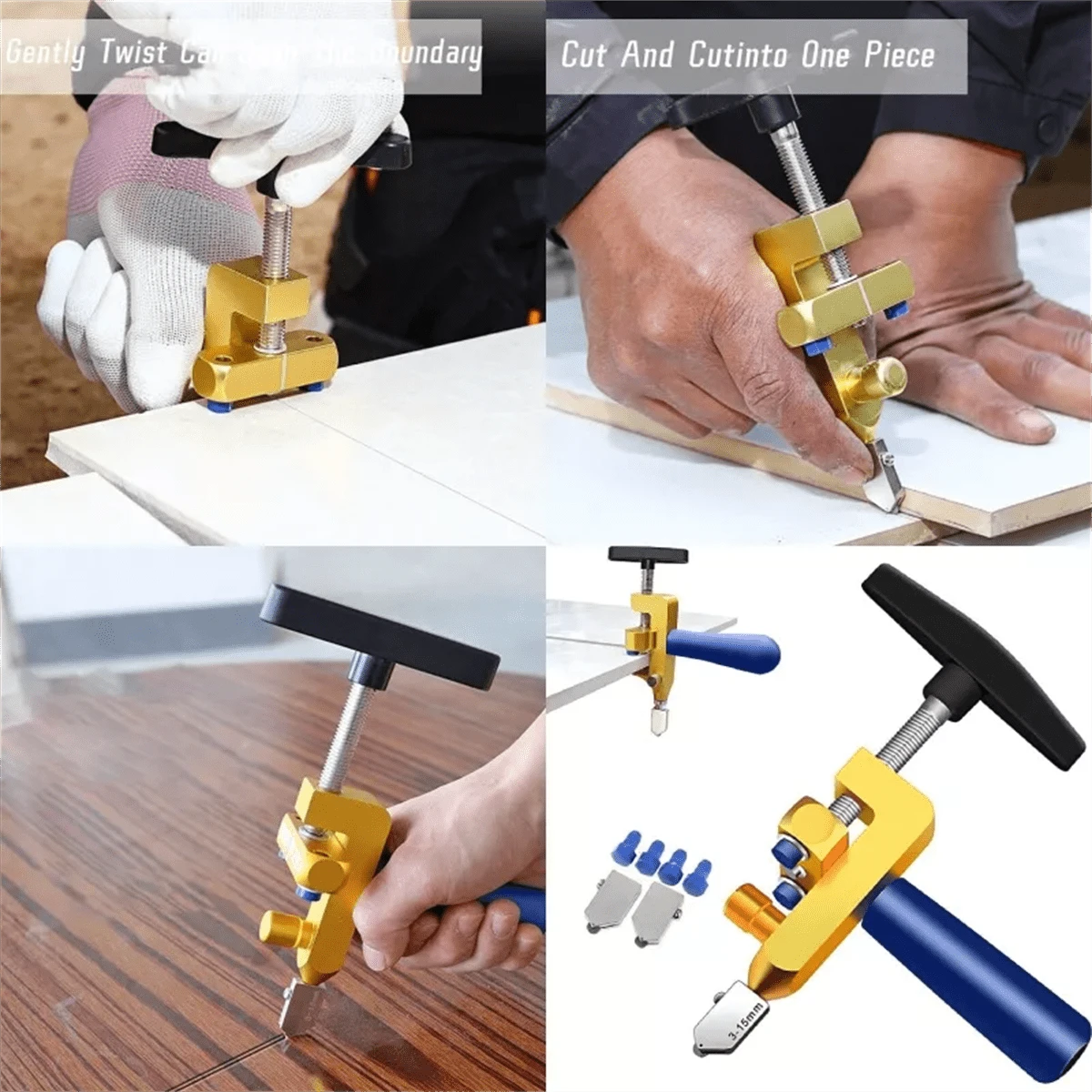 Cortadora Todo En Para Azulejos, Vidrio Y Cerámica - Amarillo - Ver 1