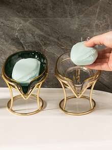 1pc Bathroom Soap Dish Holder, Soap Tray With Separate Base, Easy Remove And Clean, Suitable For Shower, Sink, Bathtub Back To School - Multicolor - View 2