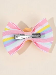 2 chiếc kẹp tóc nơ hồng, thích hợp cho bé gái. Kẹp tóc trang trí hình bánh cupcake dễ thương, kẹp tóc in sọc cầu vồng, kẹp cá sấu, phụ kiện tóc cho bé gái và thiếu niên, thích hợp cho sử dụng hàng ngày. - Nhiều màu - Xem 5