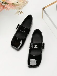2024 Nuove Ballerine Piatte Versatili da Donna per Primavera/Autunno, Mary Jane - nero - Visualizzare 5