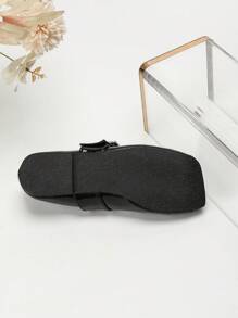 2024 Nuove Ballerine Piatte Versatili da Donna per Primavera/Autunno, Mary Jane - nero - Visualizzare 6