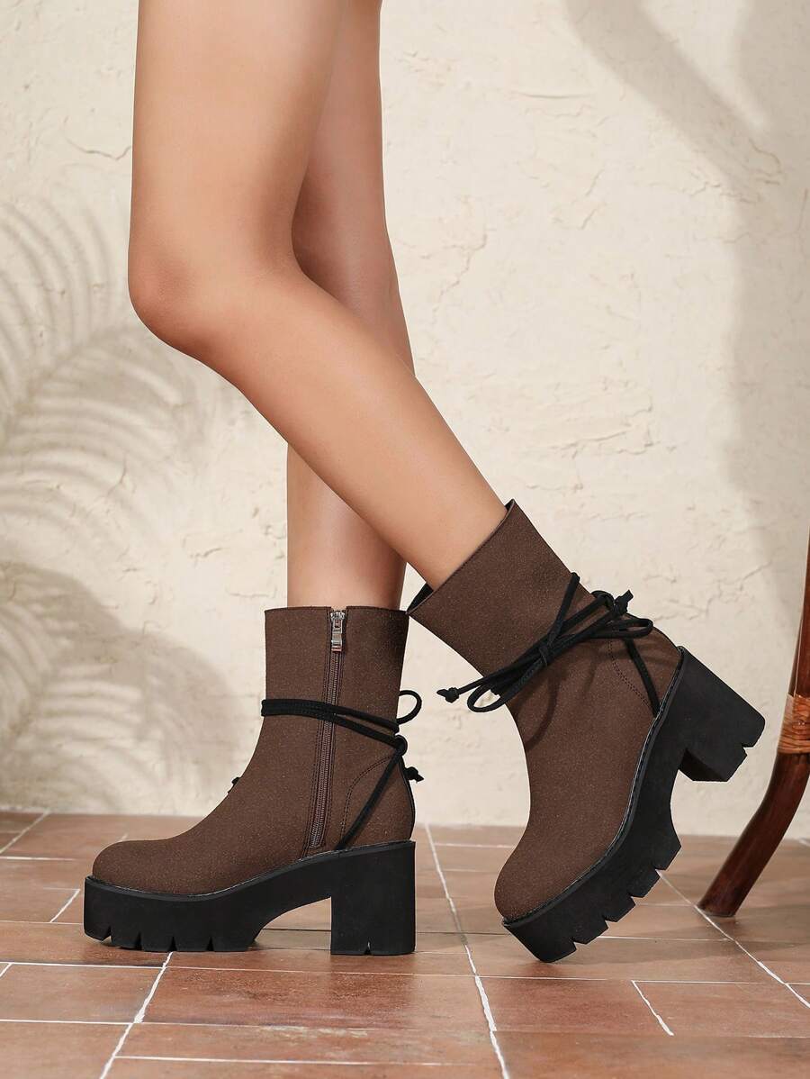 Women's Classic Brown Boots SHEIN EUR