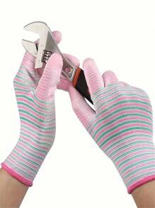 2/5/10pcs Zebra Striped Gloves, Comfortable Breathable Anti-Slip Wear-Resistant Anti-Static With Elastic, Durable Fit For Small & Large Hands, Suitable For Labor, Cleaning, Gardening Activities Such As Digging, Planting, Weeding, Seeding, Unisex, Reduce Fatigue, Protect Your Hands During Work, Random Color - Multicolor - View 5