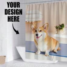 Customized Image Shower Curtain, Photo Shower Curtain, Custom Bathroom Shower Curtain, Personalized Design Shower Curtain, Soft Waterproof Bathroom Decor, Wedding Couples Family Holiday Birthday Friends Gift For Dad And Mom Fall Decor Bathroom Accessories Back To School - Custom Made - View 4