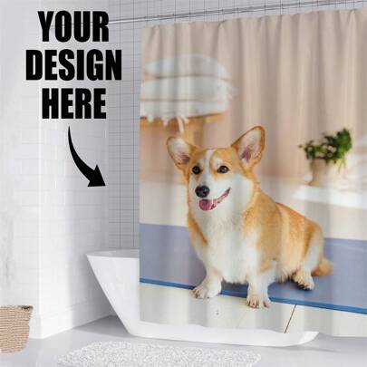 Cortina de ducha personalizada con imagen, cortina de ducha con foto, cortina de ducha personalizada para baño, cortina de ducha con diseño personalizado, decoración de baño suave e impermeable, regalo para papá y mamá, decoración de otoño, accesorios de baño, de vuelta a la escuela