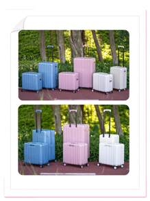 18/20/24/28 英寸精致行李箱 PC 粉色男女通用旅行行李箱旅行箱手提箱手提箱随身行李袋 - 粉色 - 查看 10