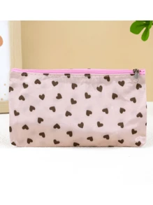 1 件豹纹拉链化妆包时尚多功能包化妆袋或旅行/便携钱包女士