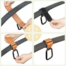 1 pièce Crochet de poussette et alliage d'aluminium, crochet auto-agrippant pratique pour poussette