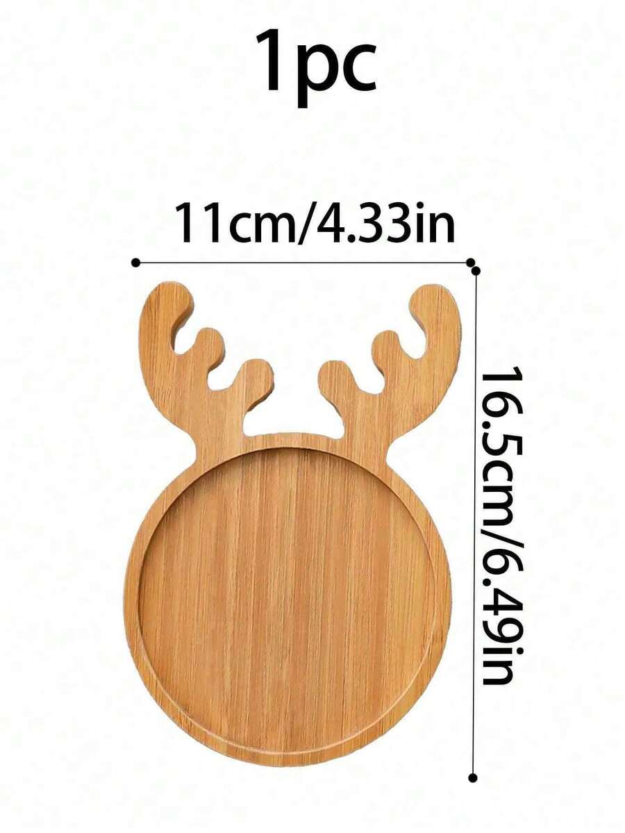 1pc Wooden Pumpkin Face Halloween Plate, Snack Cookie Tray, Dining