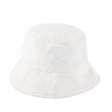 1 chiếc mũ xô lông trơn màu thời trang dành cho nữ, thích hợp cho trang phục ấm áp hàng ngày vào mùa thu/đông cho lễ Halloween - Nhiều màu - Xem 15