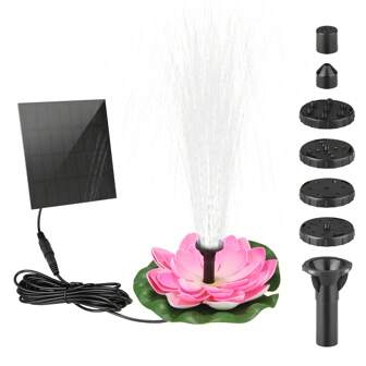 Solar Water Fountain, Solar Water Features For The Garden, 1.2w Solar Fountain Lotus, Solar Water Pump, Solar Pond Pump, Solar Powered Water Fountain For Bird Bath, Pool, Water Cycling