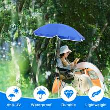 1 Pezzo Ombrellone Regolabile Con Clip Universale Per Fissare Sedie Da Spiaggia E Tavoli, Attività All'aperto Come Trekking E Camping, Ombrellino Conveniente Per Leggeri Acquazzoni