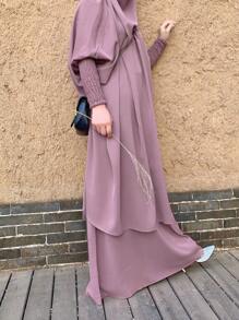 1 chiếc khăn trùm đầu rộng rãi cho nữ Abaya có bo chun, phù hợp với mọi vóc dáng, thoải mái khi mặc hàng ngày - Nhiều màu - Xem 4