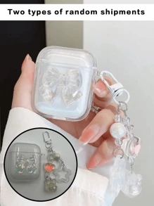 Transparent Bow-Knot Earphone Case Compatible With IPhone Earphones 1/2 Gen, New Wireless Earphone Protective Cover For 3/Pro/Pro2, Boyfriend/Girlfriend Gift