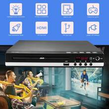 DVD-Player für TV mit  AV Ausgang USB Eingang und Fehlerkorrektur 1080P Upscaling PAL NTSC-System DVD CD-Player - Variante1 - Übersicht 1