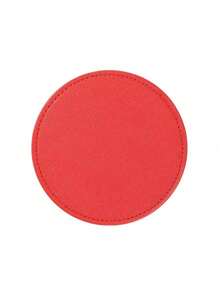 1pc Thick PU Leather Round Coaster, Reverse Both Sides Useable, Anti-Slip Anti-Water Reusable Heatproof Drink Cup Mat - Multicolor - View 15