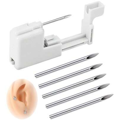 Göbek Deliği/Dudak/Dil/Kulak/Burun/Kaş/Meme Ucu Piercing Kitleri 13G 14G Vücut Piercing İğnesi Aletleri Kadınlar ve Erkekler İçin
