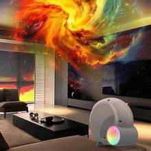 Đèn ngủ máy chiếu Galaxy Star Loa Bluetooth - Có cài đặt thời gian, Điều khiển từ xa, Hiệu ứng sao băng động, Đèn chiếu LED RGB dùng nguồn USB cho phòng ngủ, Phòng chơi game - trắng - Xem 7