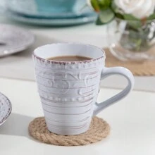 vancasso 16 Piece Blue&White Color Stoneware Dinnerware Set With Dinner Plate,Dessert Plate,Bowl,Mug Tableware Set Service For 4 Person