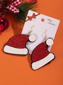 1 Pair Girls Christmas Earrings Snowman Pendant Earrings Christmas Tree Bell Reindeer Snowflake Earrings Jewelry Christmas Gift - one-size - View 17